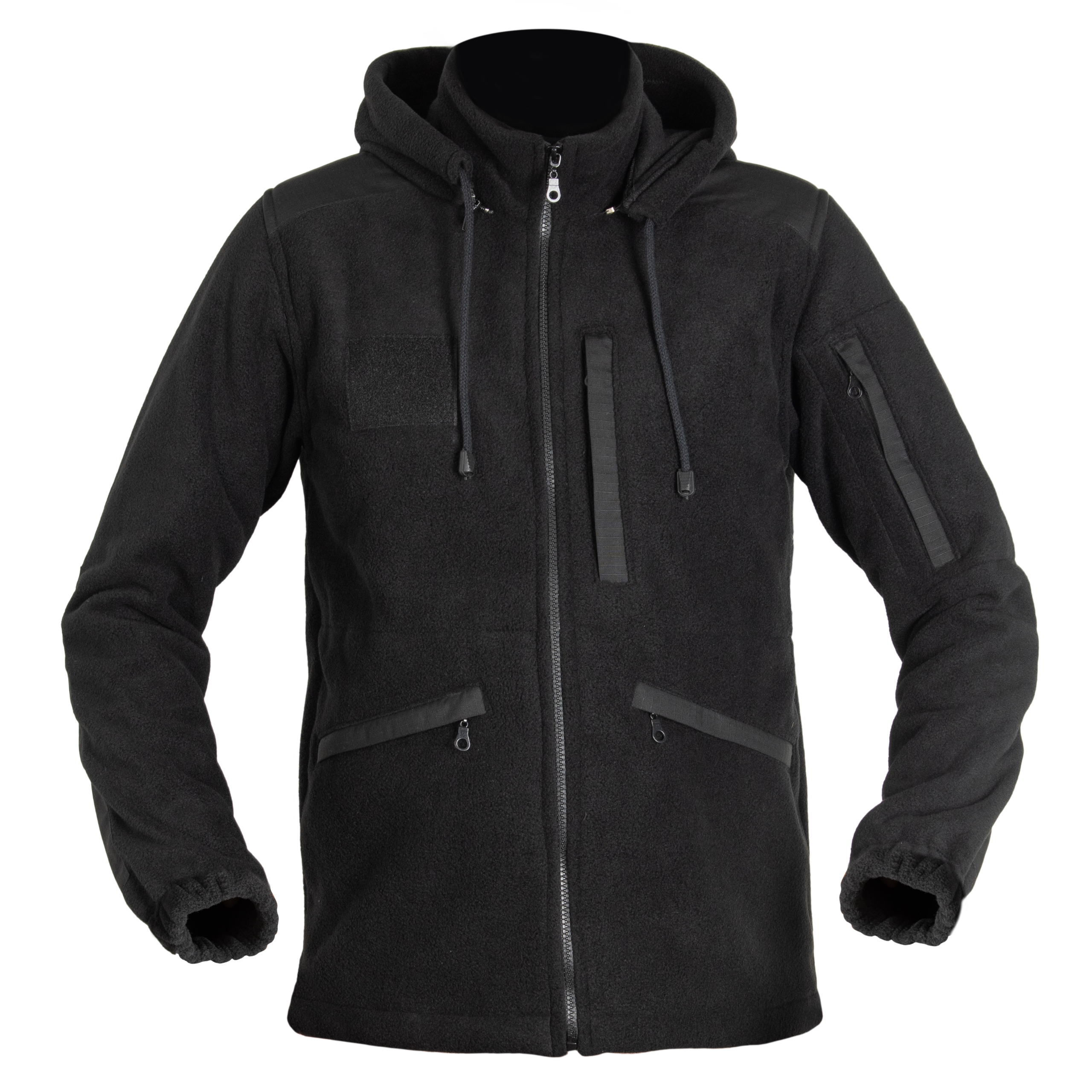 Bluza Polar wojskowy taktyczny GROM COMBO-CAMO czarny z kapturem Bluza Polar wojskowy taktyczny GROM COMBO-CAMO czarny z kapturem