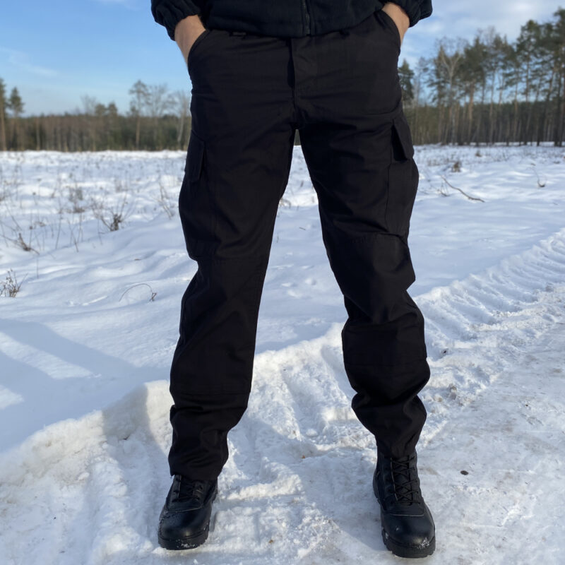 Spodnie Wojskowe Taktyczne Ochrona Rip-Stop Czarne Wz10