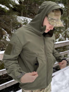 Kurtka wojskowa Bluza Taktyczna Polarowa Wodoodporna Softshell OLIVE