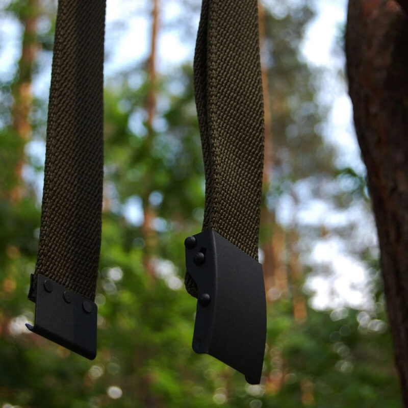 Pas Wojskowy taktyczny khaki parciany