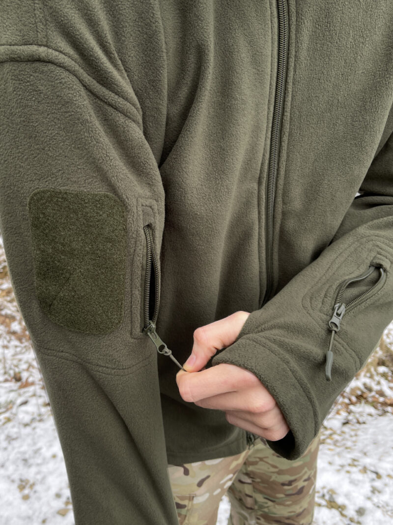 Polar Wojskowy Olive Bluza polarowa z kapturem 300g