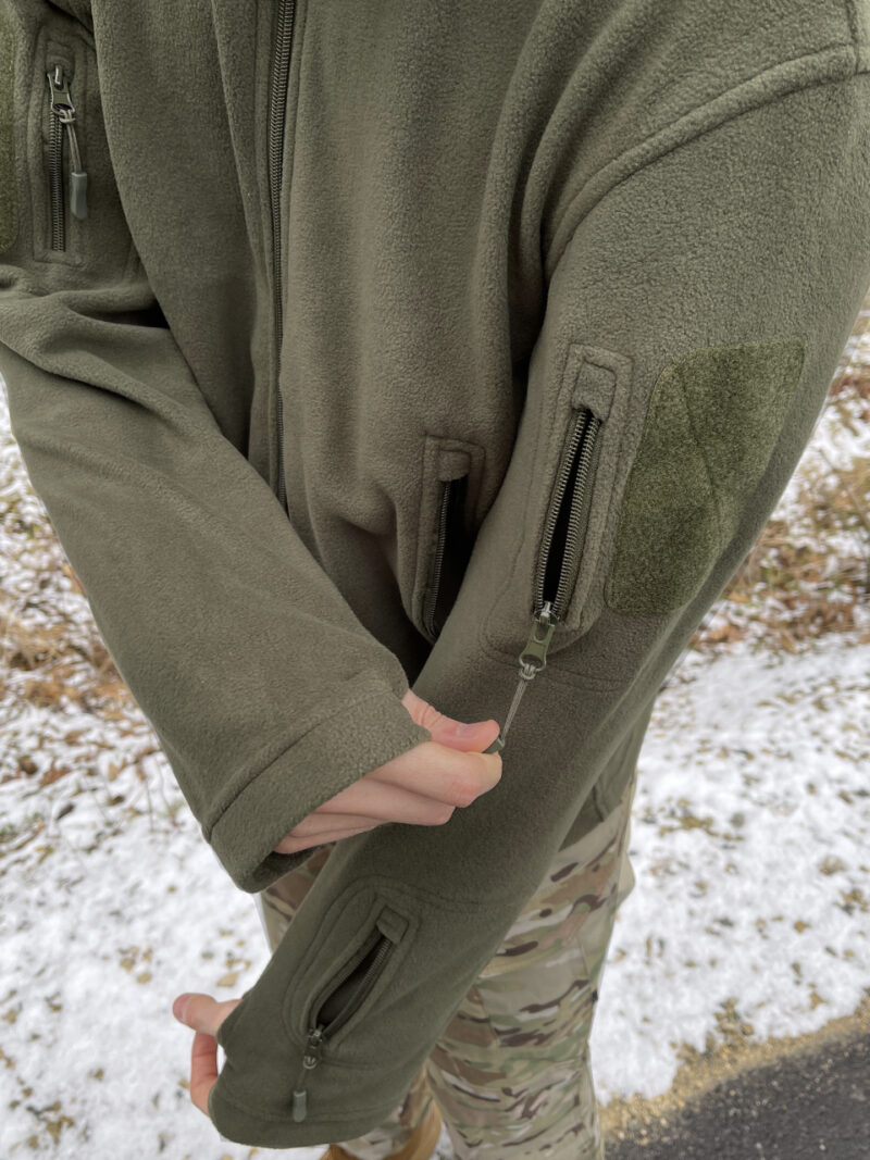 Polar Wojskowy Olive Bluza polarowa z kapturem 300g