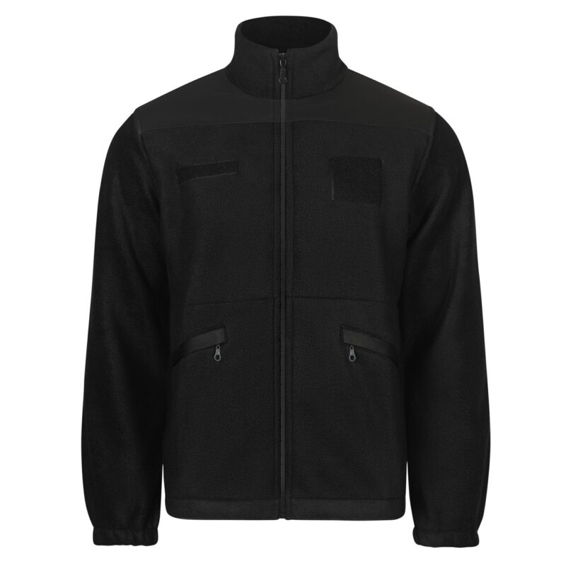 Bluza Polar wojskowy taktyczny GROM Pod Gore-Tex czarny + Flagi Polskie - obrazek 4