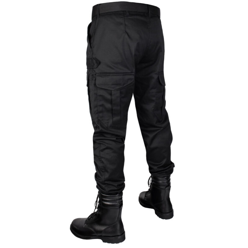 Spodnie Wojskowe takyczne Policyjne Czarne Ochrona 4 kieszenie