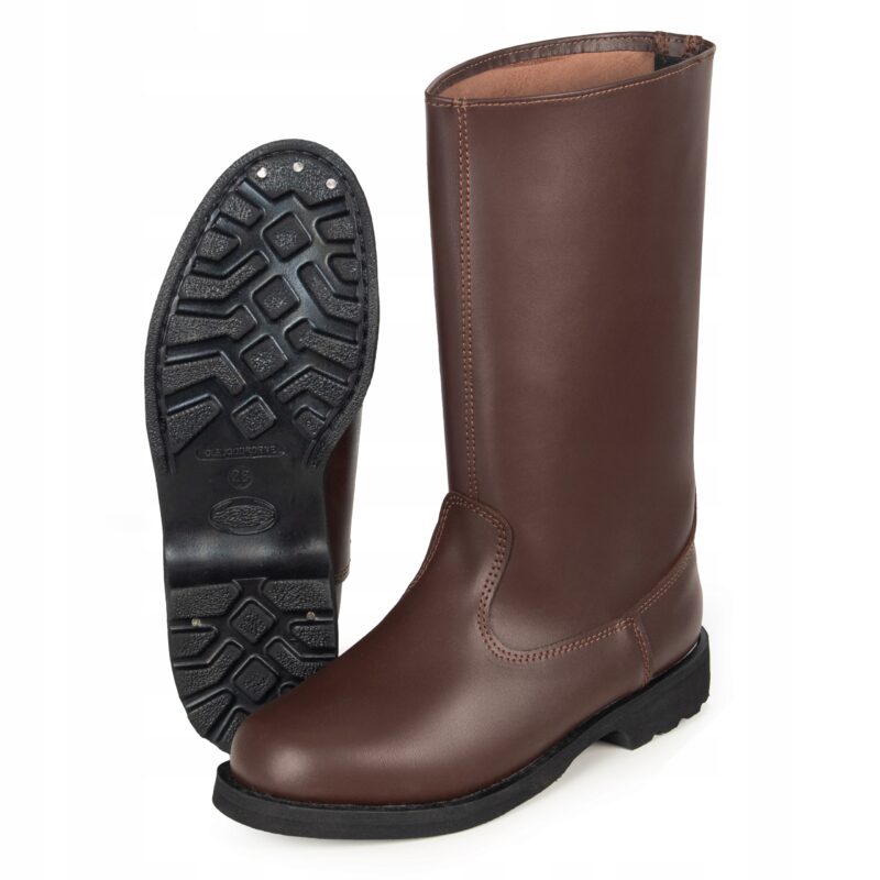 Buty Wojskowe Oficerki Rumcajsy Skórzane BRĄZOWE