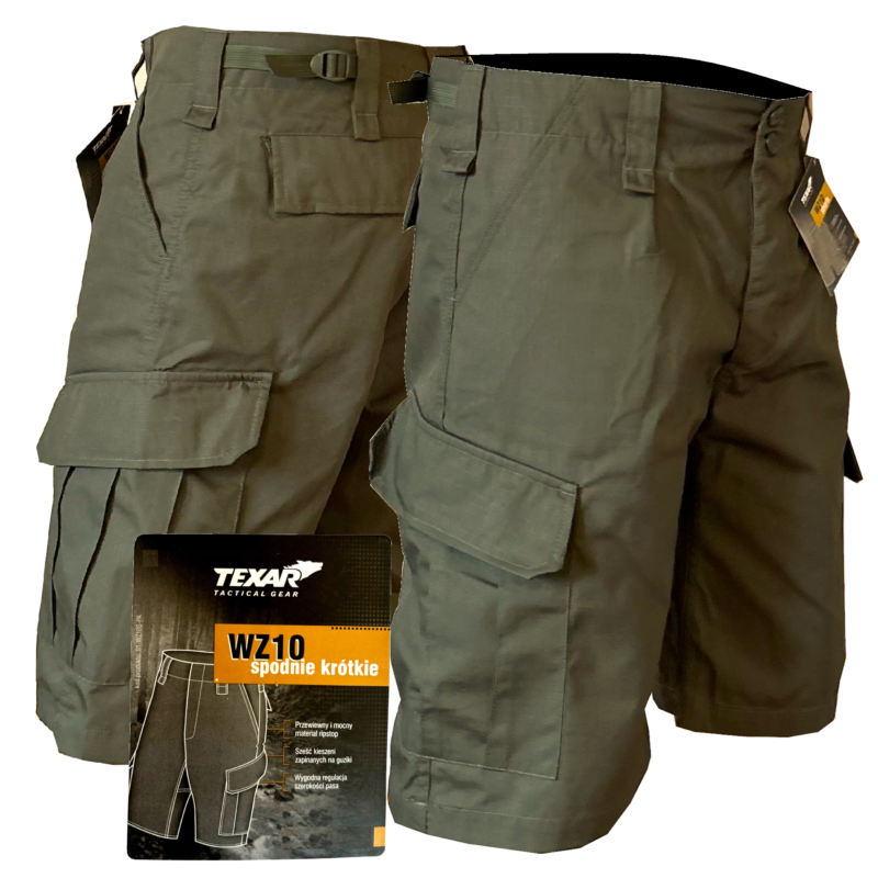 Spodenki Spodnie Wojskowe Taktyczne Wz10 Rip-Stop KHAKI OLIV