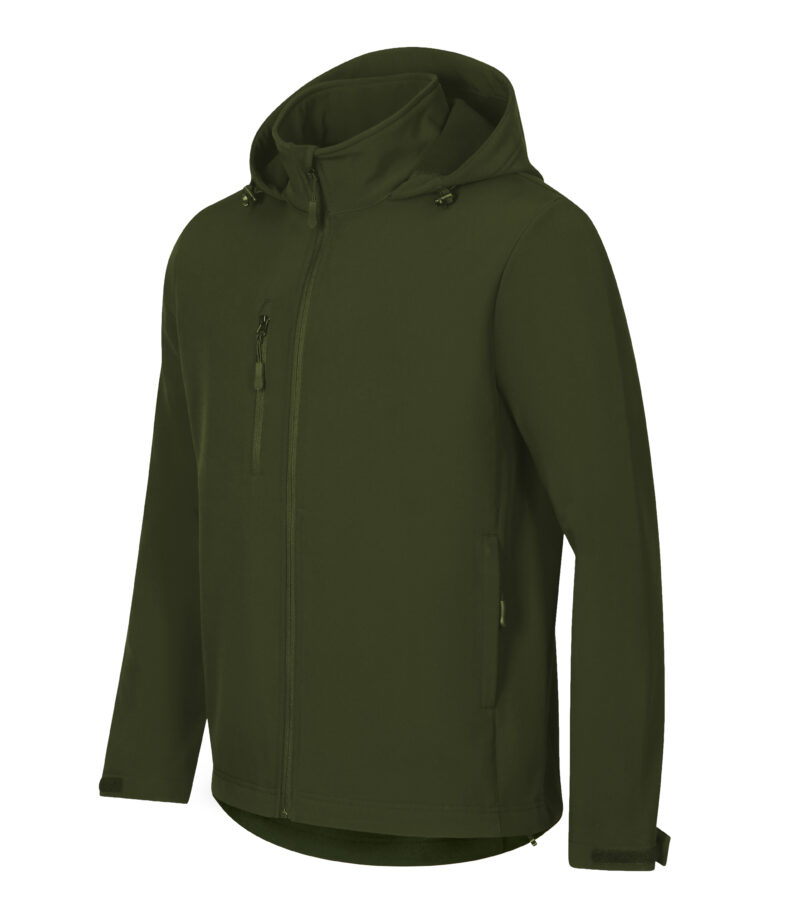 Kurtka Softshell Oliwka – Ochrona przed Deszczem i Wiatrem, Lekka i Wygodna - obrazek 3