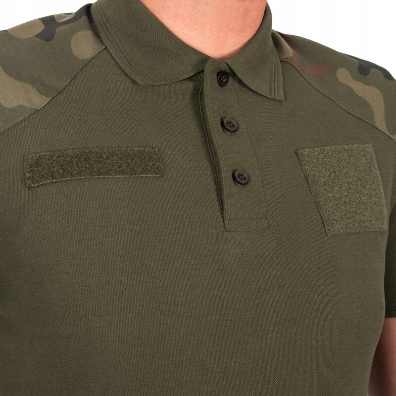 Koszulka Wojskowa Polo Taktyczna 304A/MON WP GROM Mundurowa OLIV Flagi - obrazek 4
